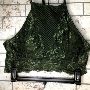 International intimates racerback‎ olive green bralette Large